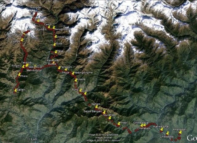 Trajet Solukhumbu Kongde Dudh Kund1